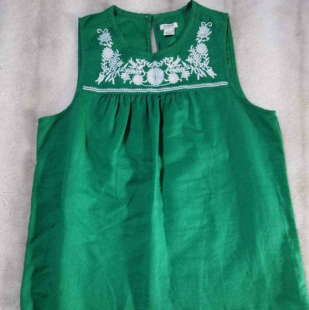 J. Crew Factory embroidered tank